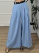 Wide Belt Pants-NEW/L.Blue