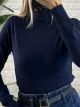 Viscose TurtleNeck Top-505/Dark Blue