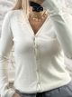 Knitted Ve Strass Cardigan-1719/Vanilla