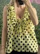 Ruffle Polka Dots Top/Yellow