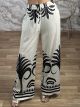 Wide PalmTrees Cotton Pants-2513/Vanilla
