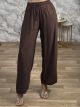 Wide Pants Sizes-140/Chocolat
