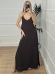 Open Back Hoops Dress/Chocolat
