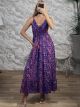Silk Ruffled Maxi Dress-2664/N1