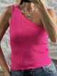 Knitted Waves OneShoulder Top/Fux
