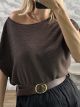 Viscose Knitted Top-26040/Chocolat