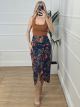 Midi Elastic Skirt/Petrol-Ecai