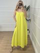 Oversized Beads Dress/Yellow