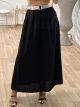 Maxi Belt Skirt-29690/Black