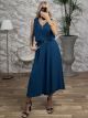 Zip Culotte Buttons Set/Petrol