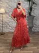 Silk Lahuri Sleeves Maxi Dress-1047/N4
