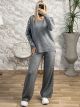 Sequins Knitted Set-1812/Grey-Silver