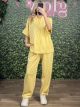 Viscose Pearled Oversize Set/Yellow