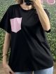 Strassed Pocket T-Shirt/Black