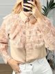 Ruffled Lace Shirt/Dusty Pink