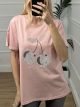 T-shirt Cherries Strass/Pink