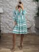 Cabbana Sleeves Viscose Mini Dress/Veraman