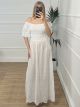 Cotton Kippur Wasp Nest Dress/White