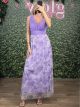 Tulle&Floral Maxi Dress/Lila