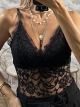 Lace Cups Bodysuit/Black