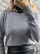 Viscose Strass Sweater-1750/Grey