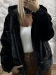 Fur Bomber Jacket-1200/Black