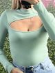 Ribbed CutOut Top/Mint
