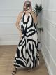 OpenBack 2-Coloured Dress/Black
