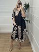 Midi Satin Tunik Dress/Black