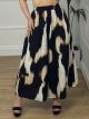 Wide Leg Print Pants/Multi