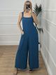 Back Bow Jumpsuit/Petrol