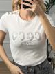 Strass T-shirt COCO/White