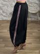 DoubleStripe Cotton Pants-26108/Black