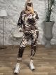 Viscose Leopard Print Set/Chocolat
