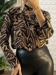 Muslin Shirt-Regular Fit/Zebra Camel