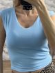 Sleeveless Mono Viscose Top/Ciel