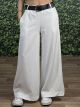 Wide Belt Pants-18627/White