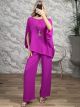 Wide Necklace Viscose Set-0653/Magenta