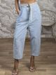 Cotton Belt Pants-6770/Ciel