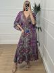 Silk Lahuri Sleeves Maxi Dress/N4
