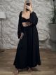 ThreePieces Kimono BraTop Set-3299/Black