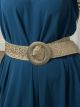 Elastic Straw Belt-5/Gold