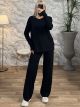 Textured Knitted Set-101/Black