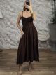 Viscose Mono Midi Dress/Chocolat