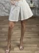 Soft Denim Wide Shorts-25783/Ecru