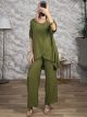 Viscose & Lines Asym Set-6239/Lime
