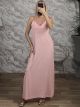 SpaggetiStraps X-Back Maxi Dress-50212/Pink