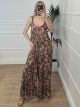 Elastic Jumpsuit-2937/Chocolat