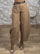 Barrel Belt Pants-14344/Camel