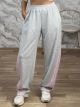 Diagonal Stripe Pants-1248/Grey
